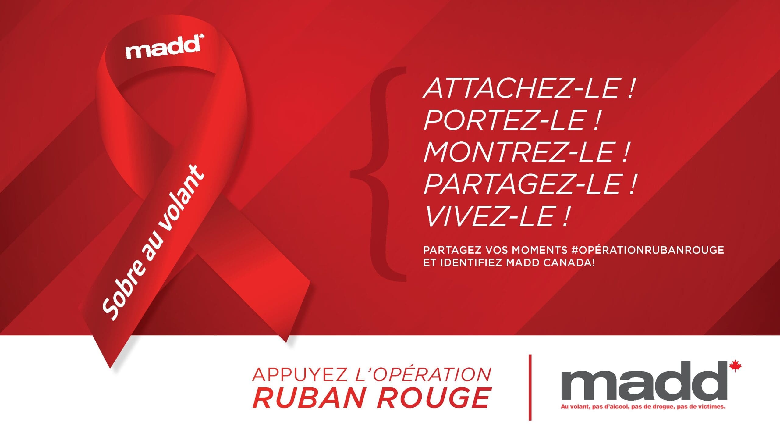 Operation Ruban Rouge La Ville de Carignan soutient la campagne Opération ruban rouge de MADD ...