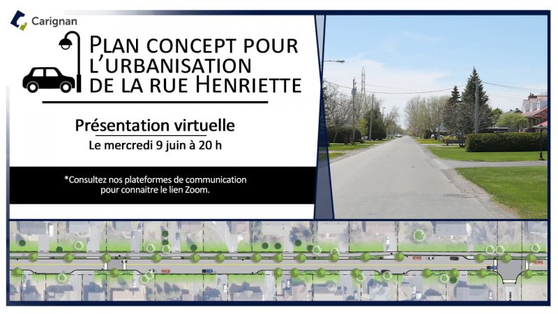 Plan concept pour l’urbanisation de la rue Henriette